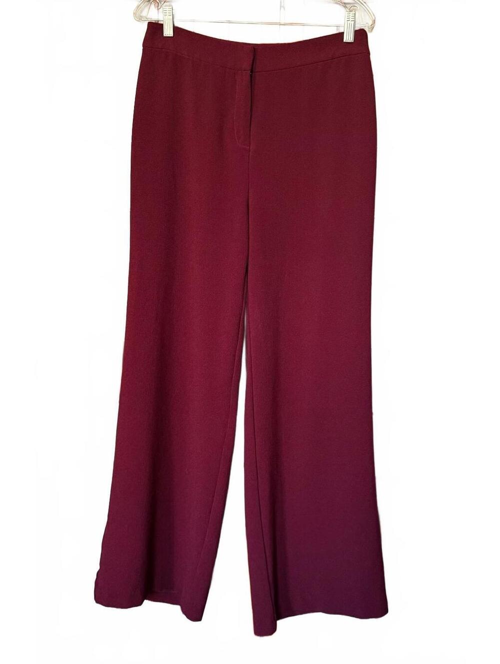 Nanette Lepore Burgundy Wide-Leg Pants – Size 10